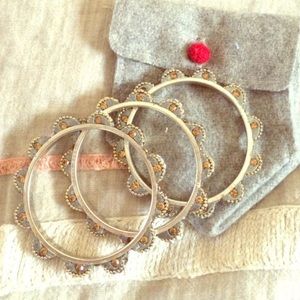 Anthropologie diamond bangles